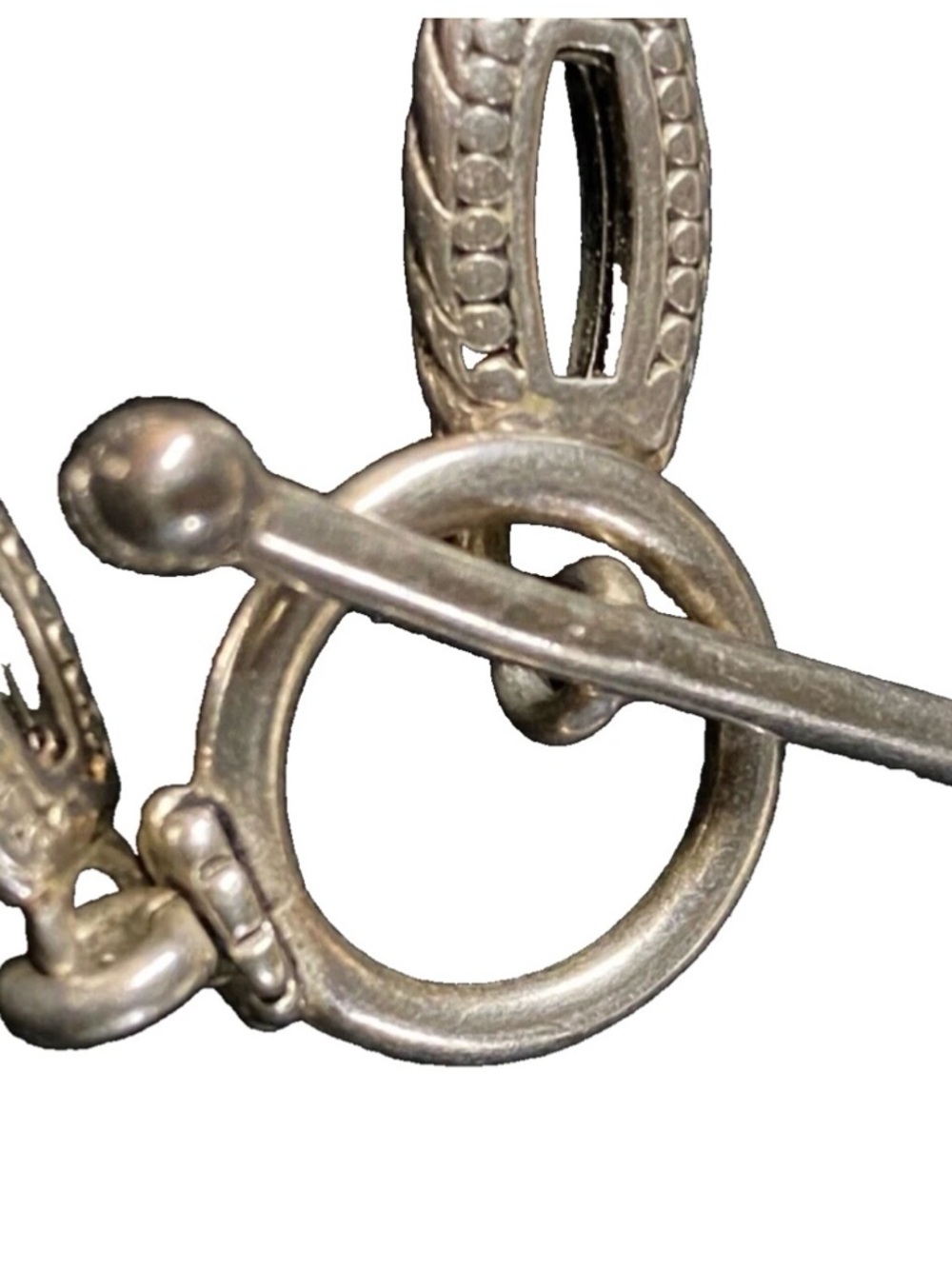 Vintage Premier Designs Silver Tone Detailed Open Link / Twisted Barrel Necklace - Picture 8 of 8